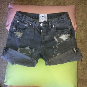 One Teaspoon Bandits Denim Jean Shorts